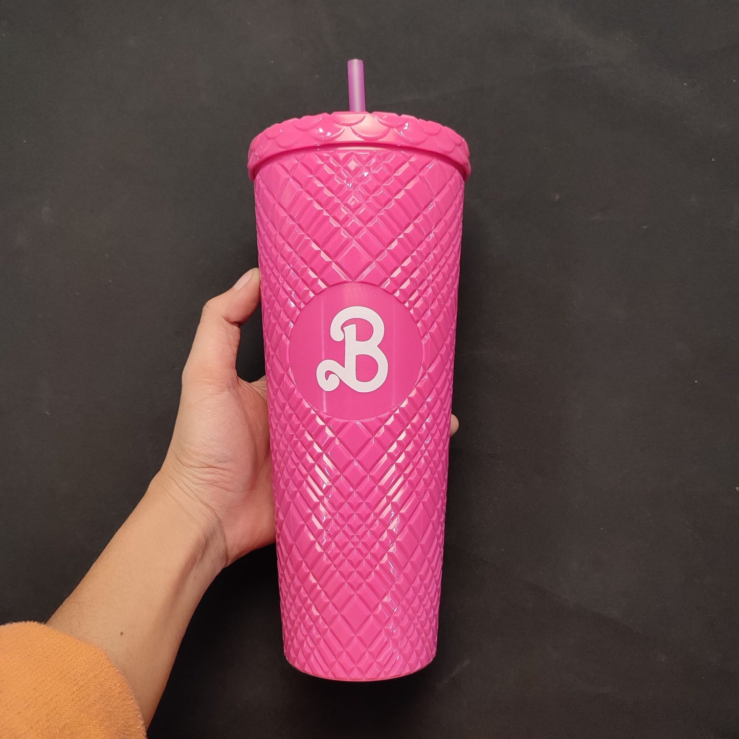 Pink Barbie Cup Studded Tumbler