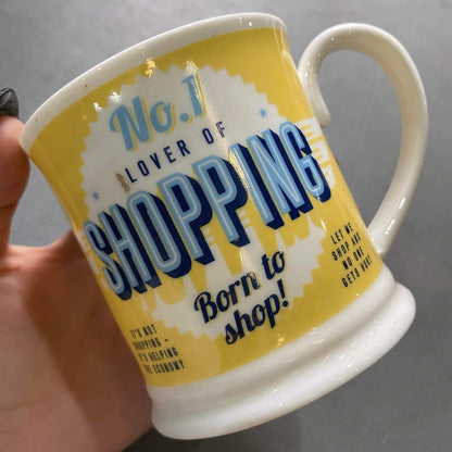 Glass Mug - White & Yellow