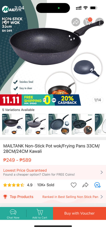 Black Medical Stone Wok
