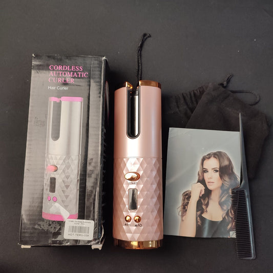YX-801 Cordless Automatic Curler - Pink