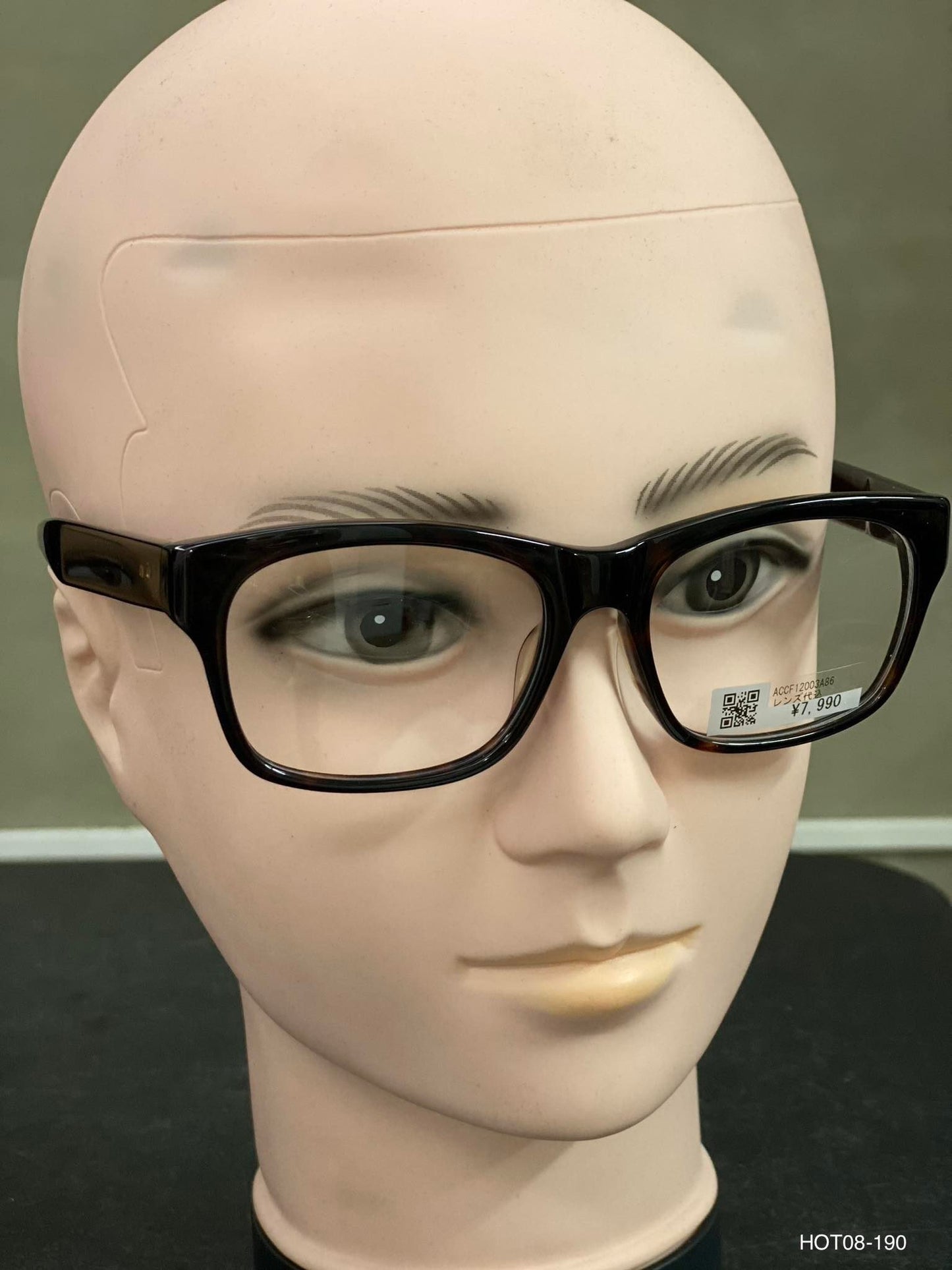 Plastic Frame JINS CLASSIC Black/Orange (ACCF12003A86) Eyeglass