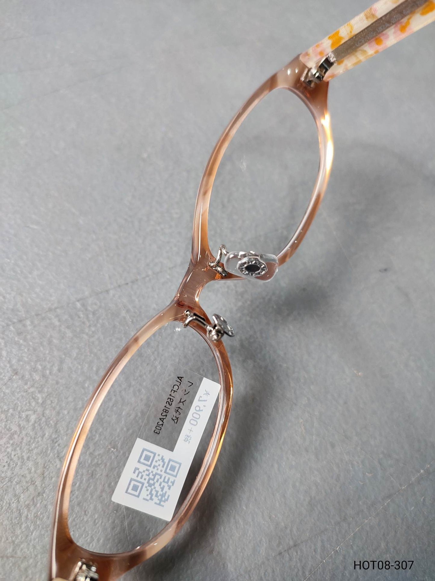 Plastic Frame JINS Floral Brown White (ALCF15S182A203) Eyeglass