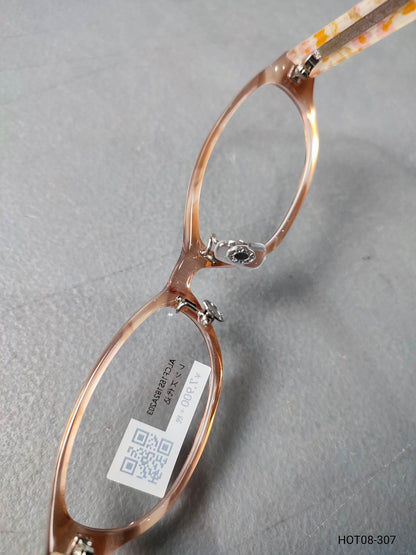 Plastic Frame JINS Floral Brown White (ALCF15S182A203) Eyeglass
