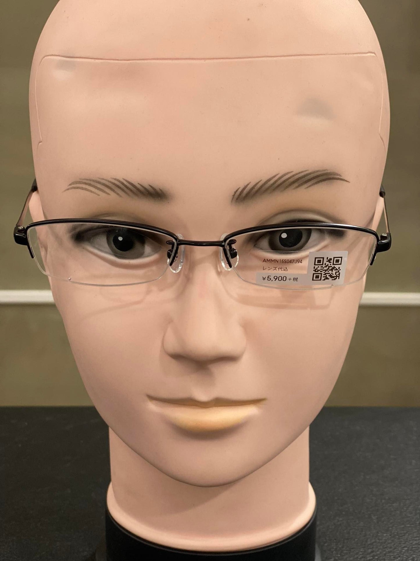 Plastic/Metal Frame JINS Black (AMMN15S047J94) Eyeglass