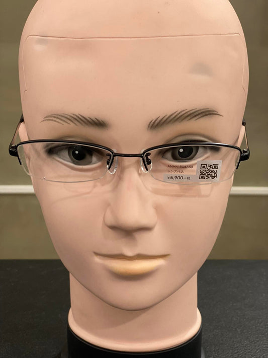 Plastic/Metal Frame JINS Black (AMMN15S047J94) Eyeglass