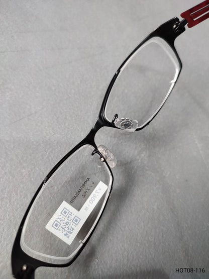 Plastic/Metal Frame JINS Matte Black/Red (AMMN14A264B97) Eyeglass