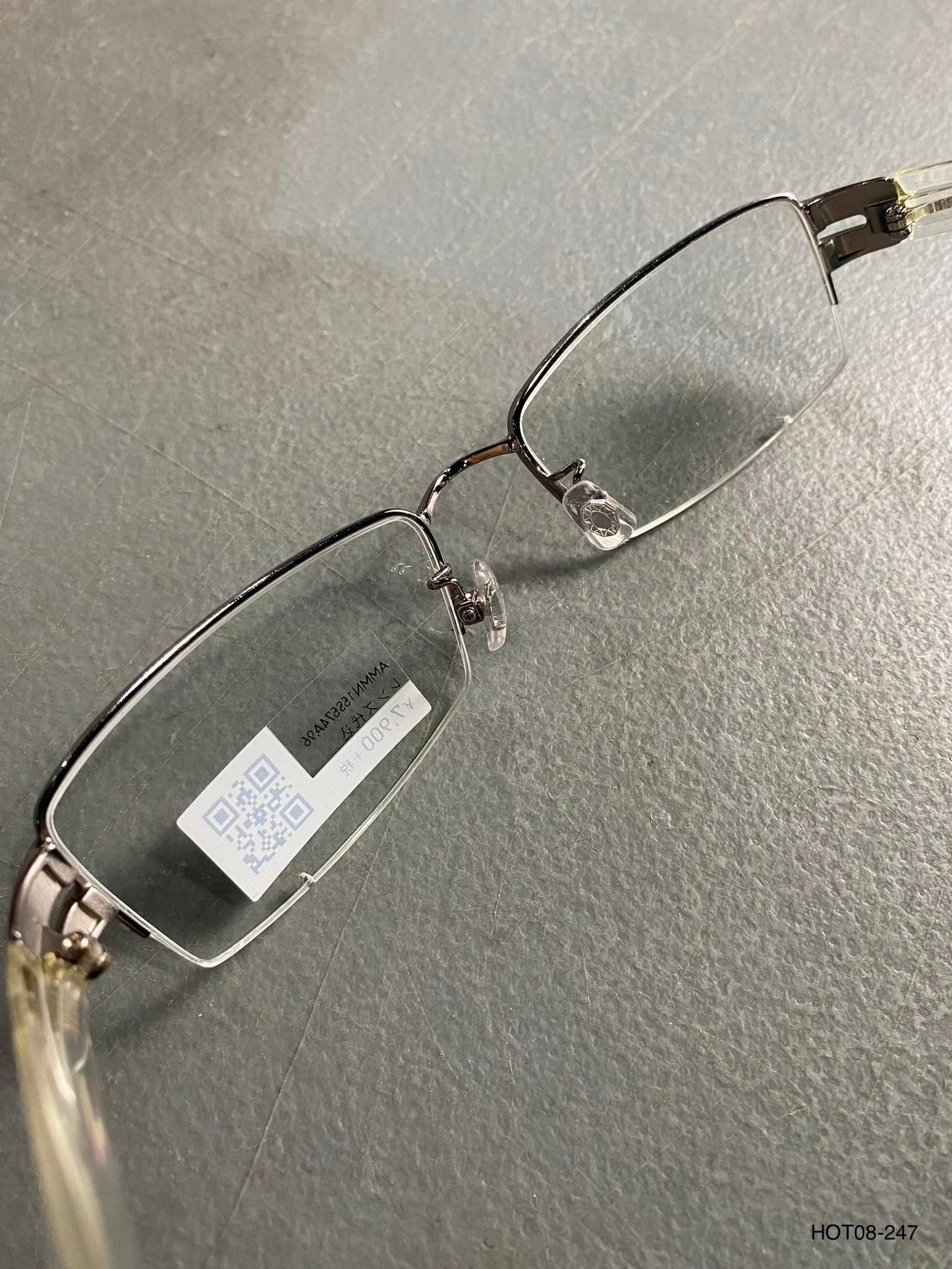 Plastic/Metal Frame JINS Silver/Transparent (AMMN15S574A96) Eyeglass
