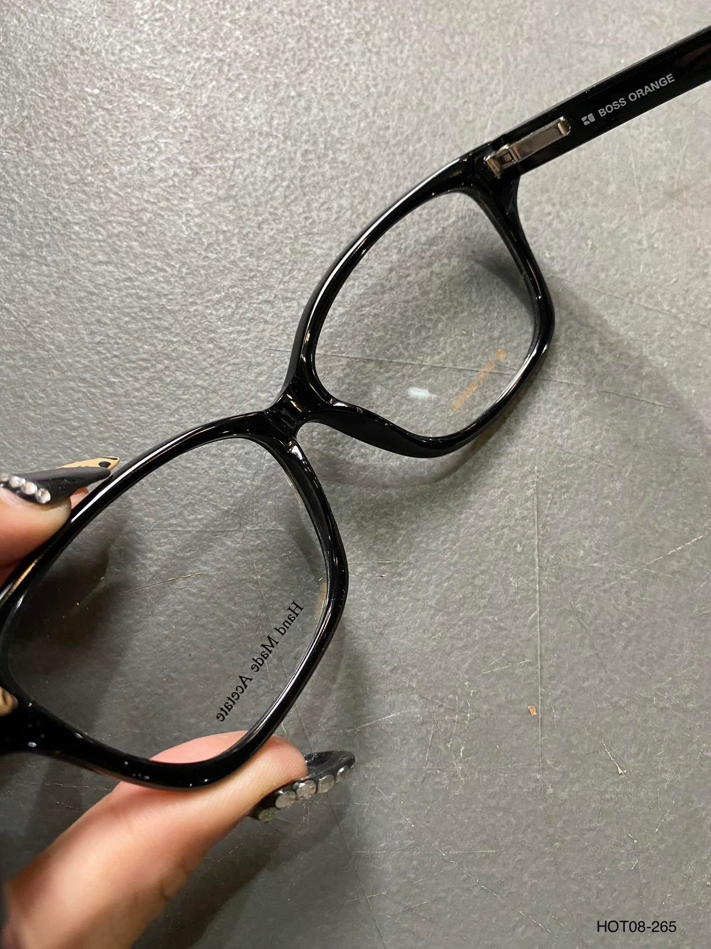 Plastic Frame BOSS ORANGE Glossy Black (B0 0008807) Eyeglass