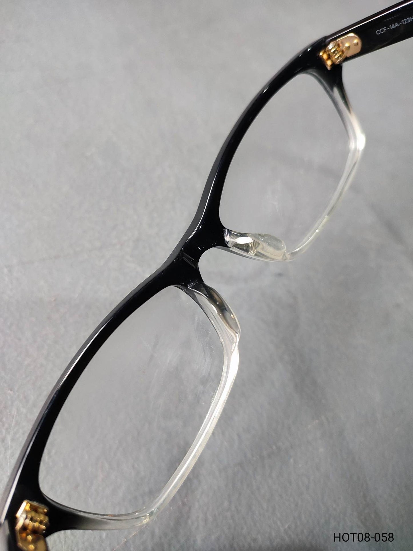 Plastic Frame JINS Black/White (CCF-14A-123H98) Eyeglass