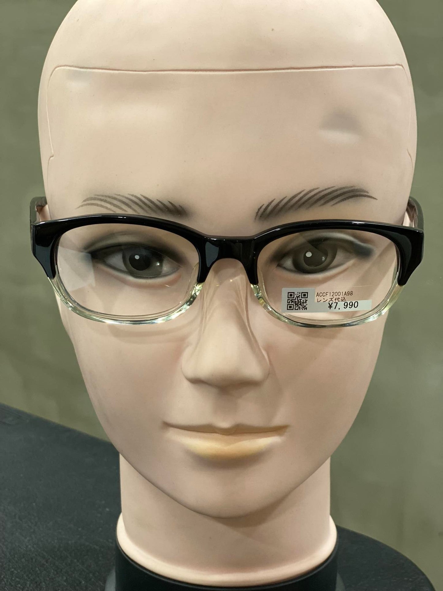 JINS Classic Black/Transparent White (ACCF12001A98) Eyeglass