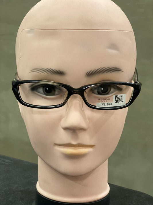 Plastic Frame JINS Black (AMCF-12447A94) Eyeglass
