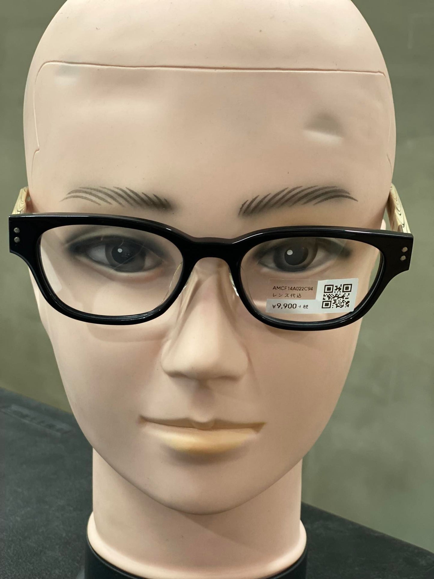 Plastic Frame JINS Black/Beige (AMCF14A022C94) Eyeglass