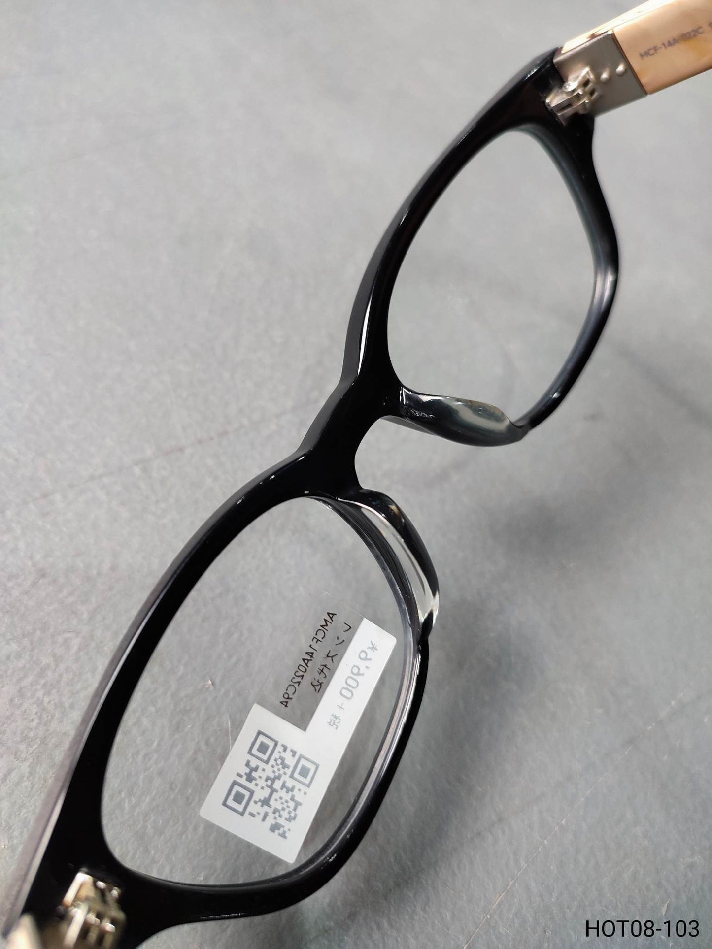Plastic Frame JINS Black/Beige (AMCF14A022C94) Eyeglass