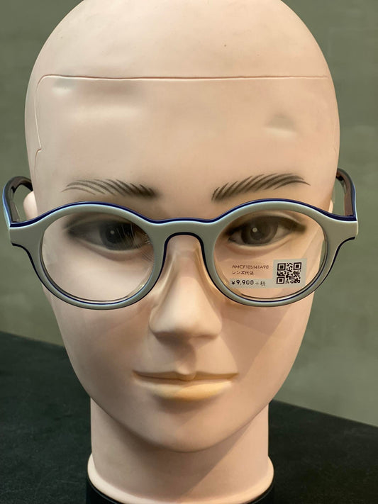 Plastic Frame JINS White/Blue (AMCF15S141A90) Eyeglass
