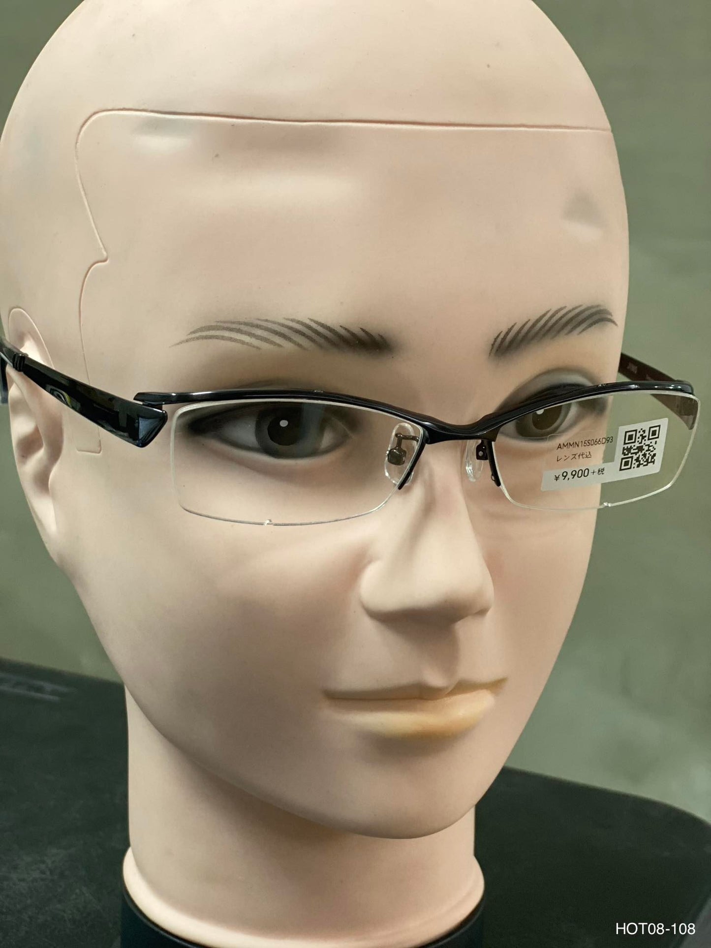 Plastic/Metal Frame JINS Glossy Black (AMMN15S066D93) Eyeglass