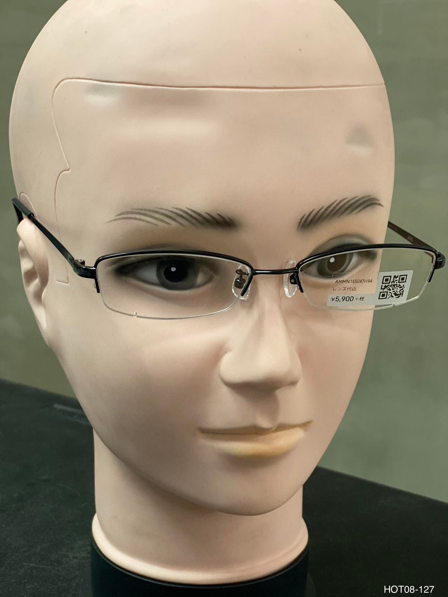Plastic/Metal Frame JINS Matte Black (AMMN15S047H94) Eyeglass