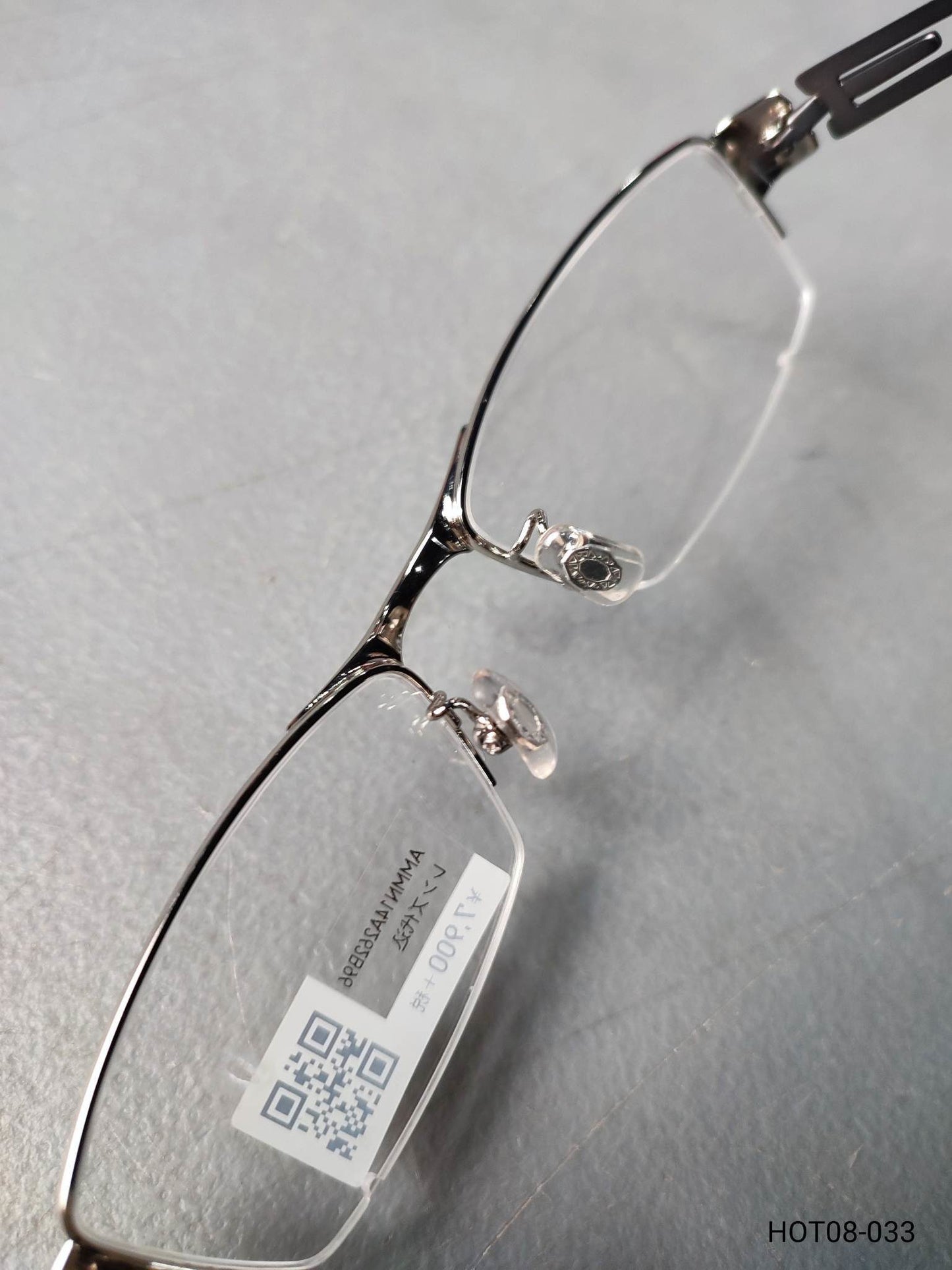 Stainless Steel Frame JINS Silver/Black (AMMN14A262B96) Eyeglass