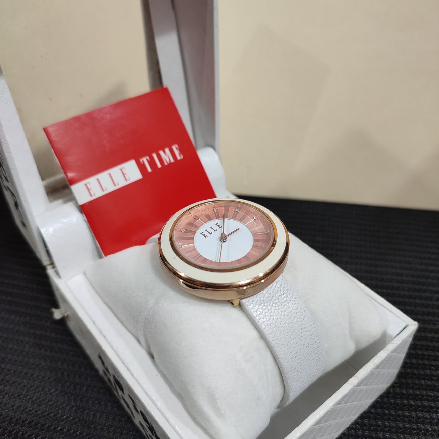 Elle Watch Pearl White Leather w/Box (EL20231S01X)