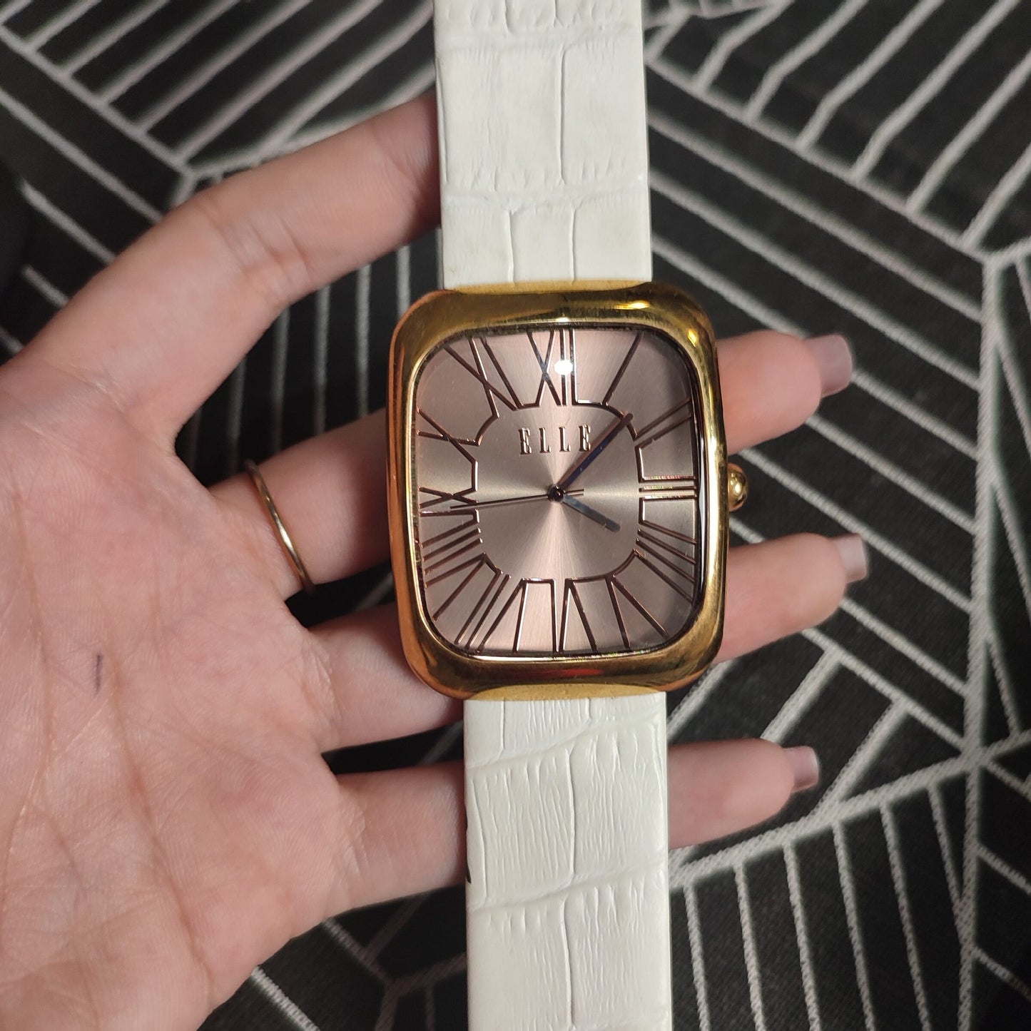 Elle Watch Leather Big White/Bronze (EL20119S04C)