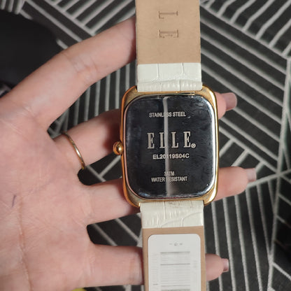 Elle Watch Leather Big White/Bronze (EL20119S04C)