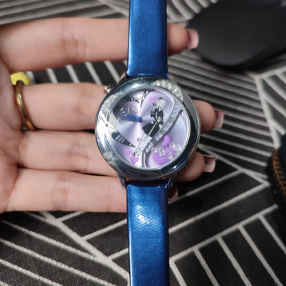 Girl Elle Watch Leather Navy Blue Heart W/O Box (GW40122S01X)