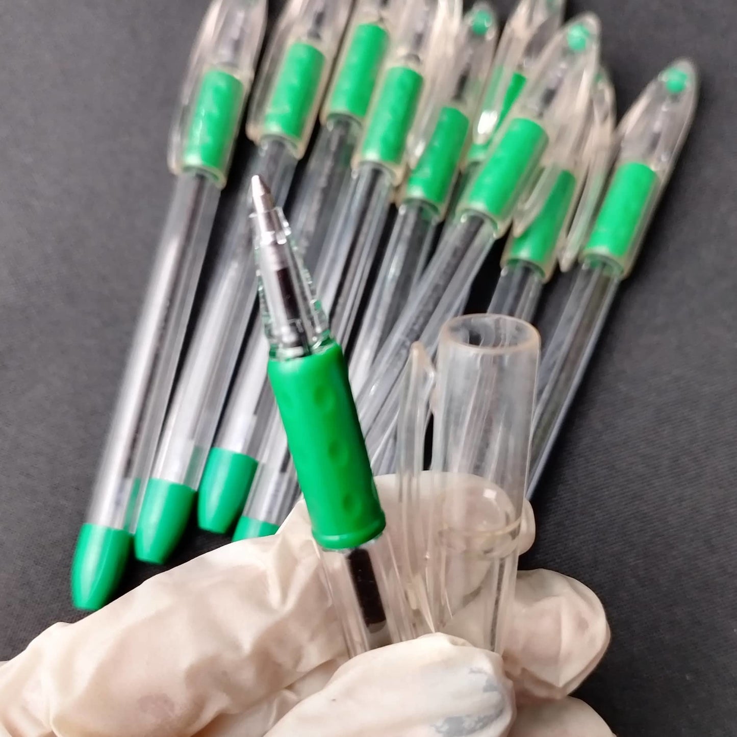 Pentel RSVP Ballpen Pens Made in Japan(Green Cover - Black Color)