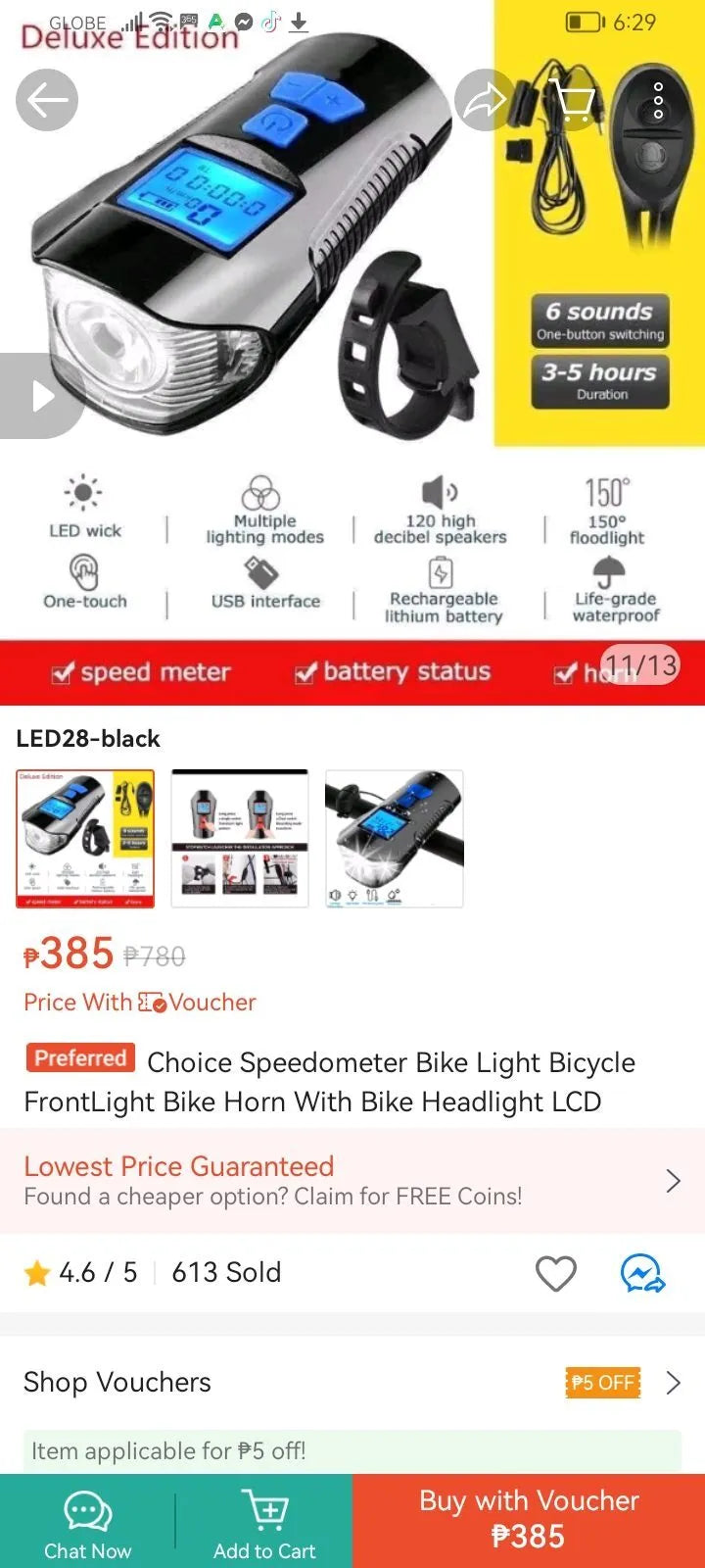 Horn Bike Light FY317