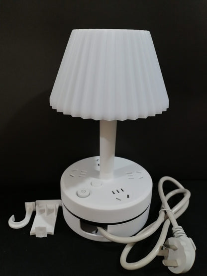 Retractable Bedside Socket Table Lamp