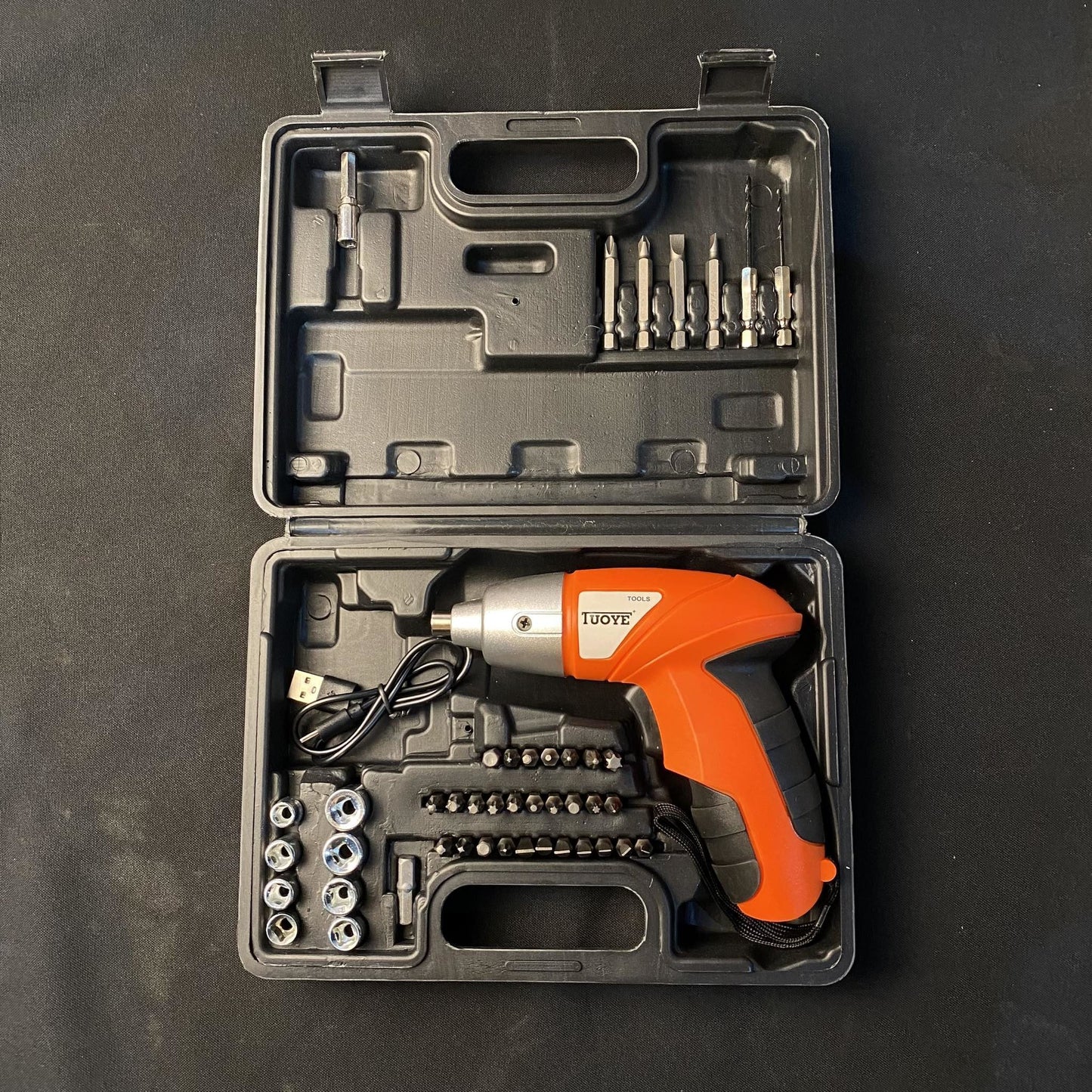 [A1-979] Tuoye Tools 45pcs Cordless Electric Rechargeable Screw Driver