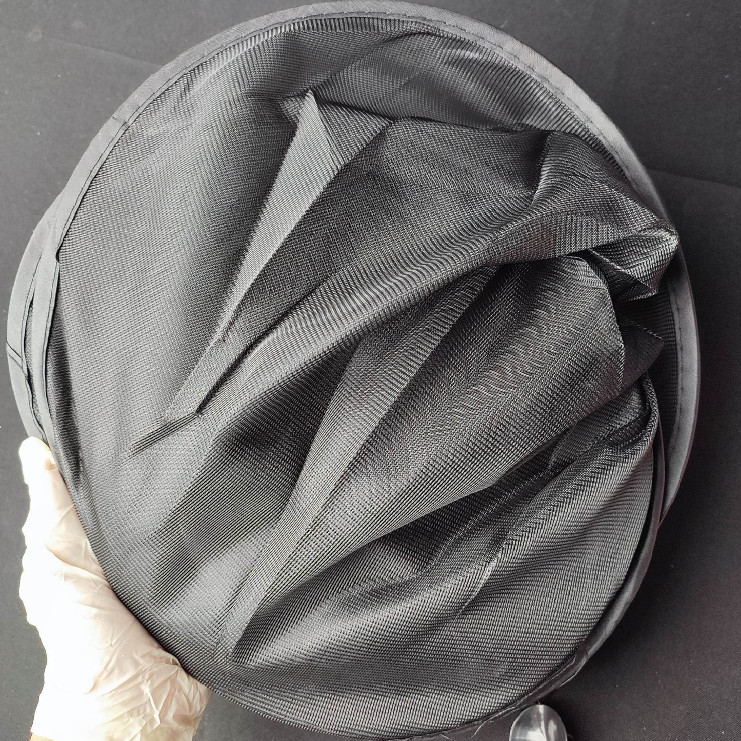 Large Black Car Sun Shade Oval (713_00009C)