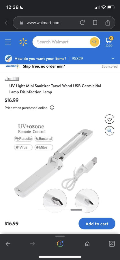 Portable UV Effective Bacteria and Viruses Sterilizer