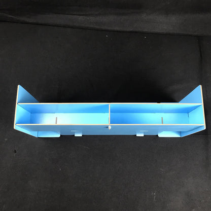 Monitor And Keyboard Wood Rack Blue