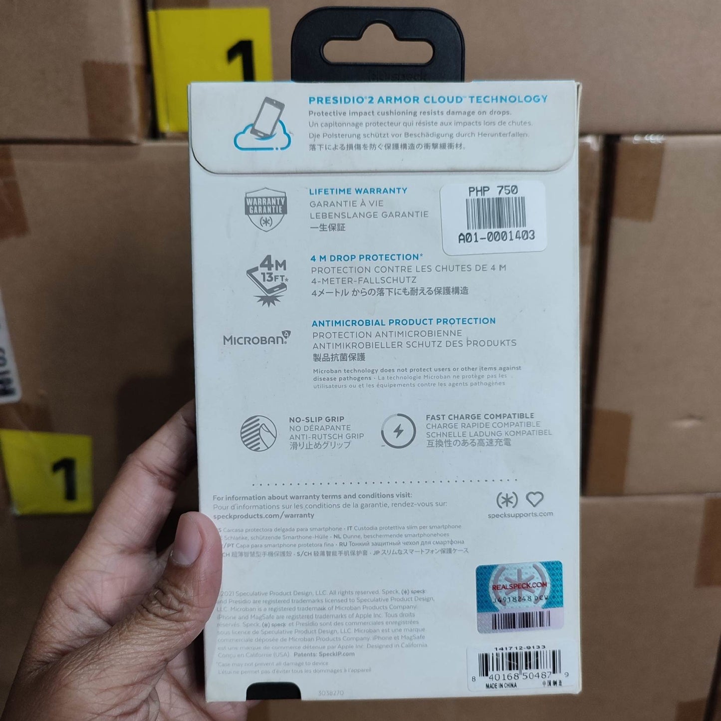 SPECK ( UNIT: IPHONE 13 PRO COLOR: PRESIDIO 2 GRIP GRAY)