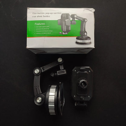 ZP-X0566 360' Car Mount Holder One-button pop-up Suction - Black