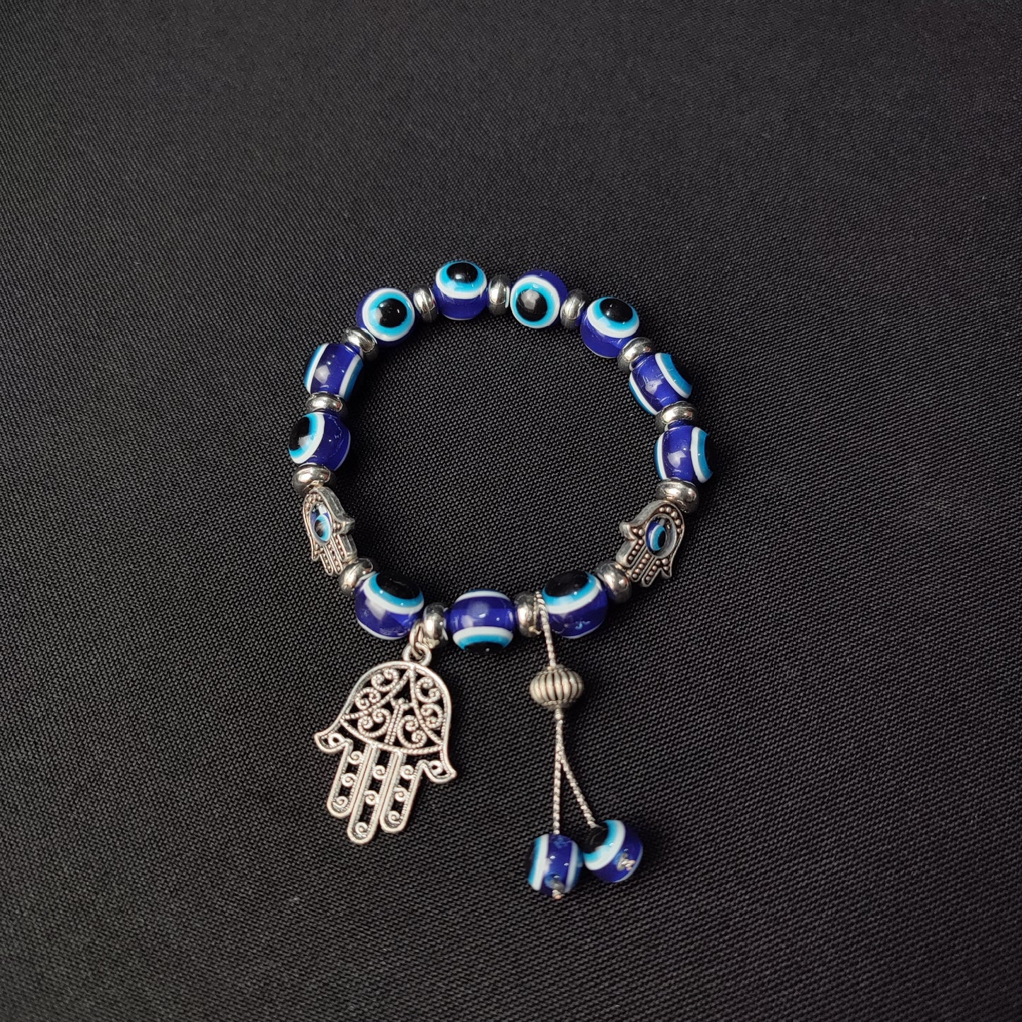 Blue Eye Beaded Lucky Charm Bracelet without Box