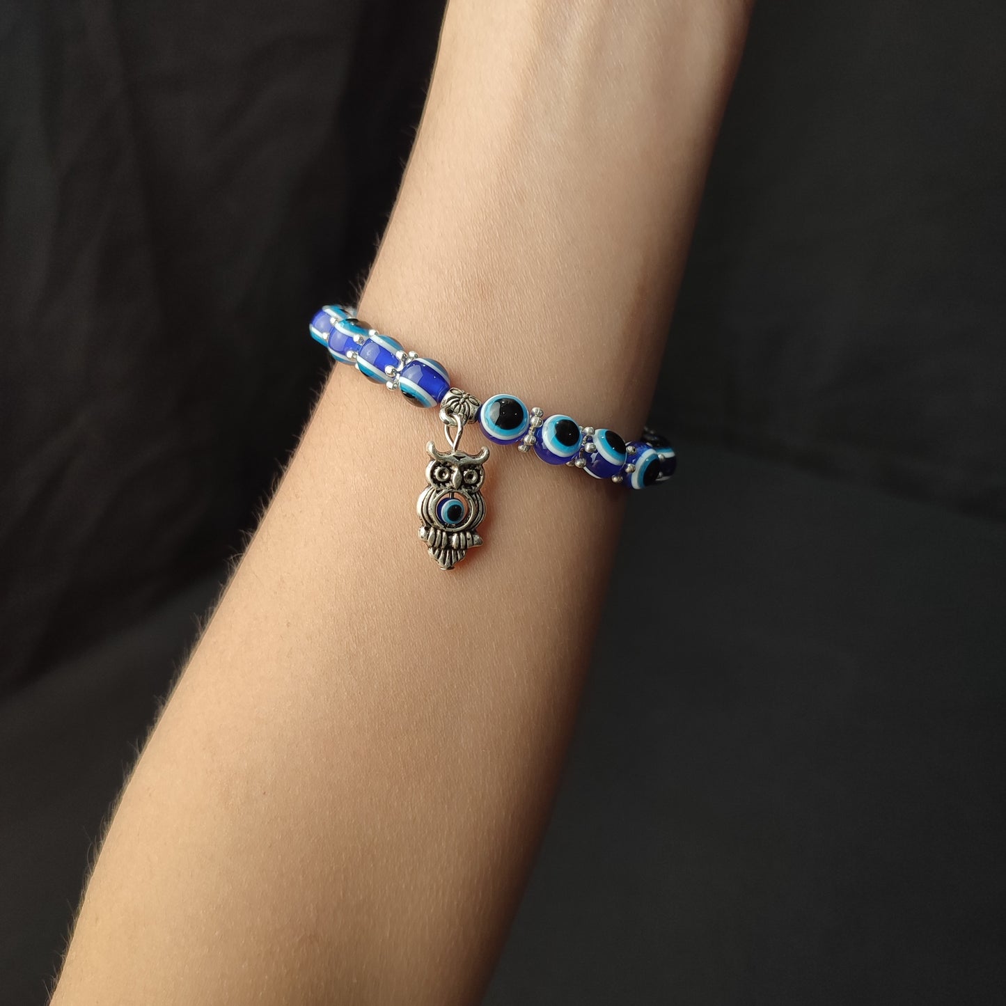 Blue Eye Beaded Lucky Charm Bracelet without Box