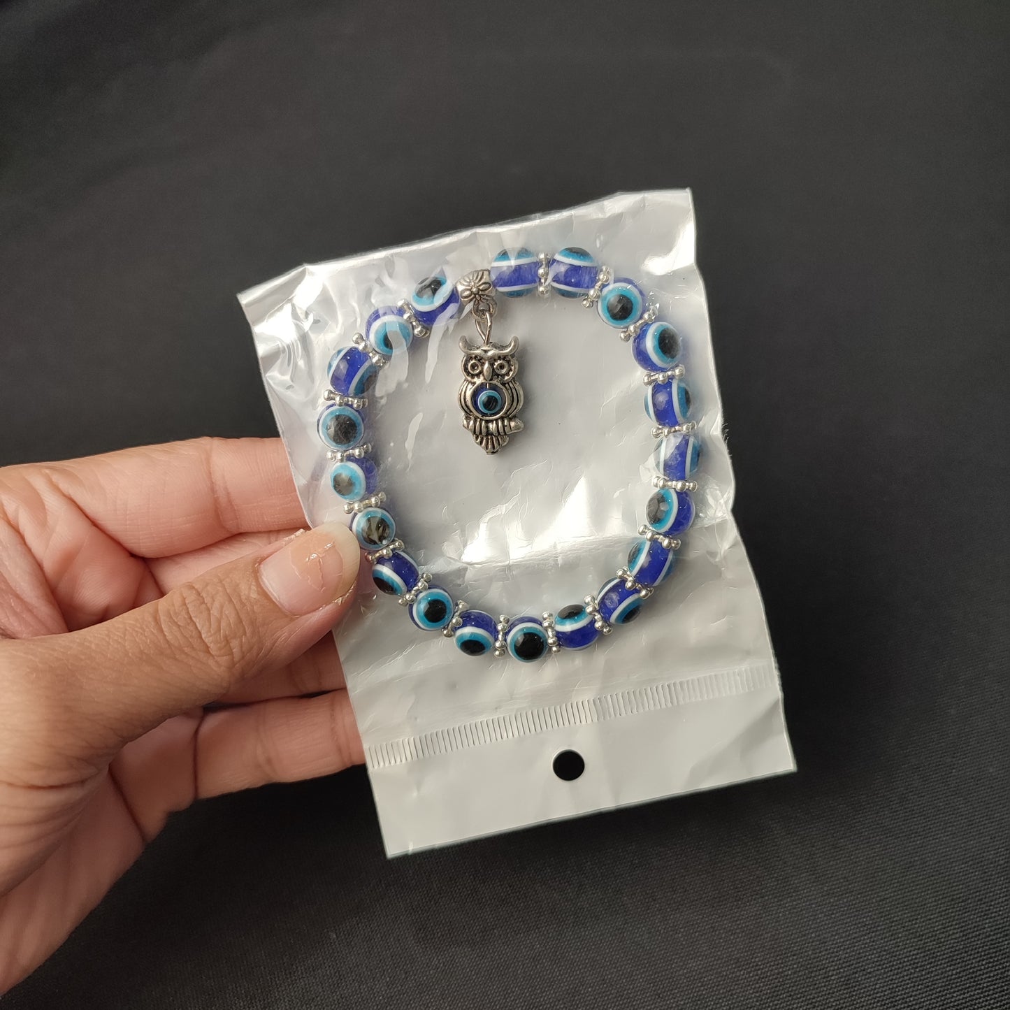 Blue Eye Beaded Lucky Charm Bracelet without Box