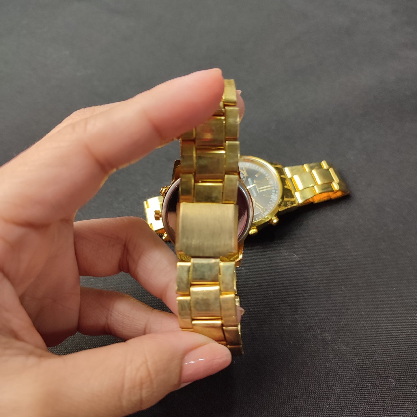 Michael Kors 3 Gold Analog Couple Watch - Gold Hour Hand with MK Quality Box