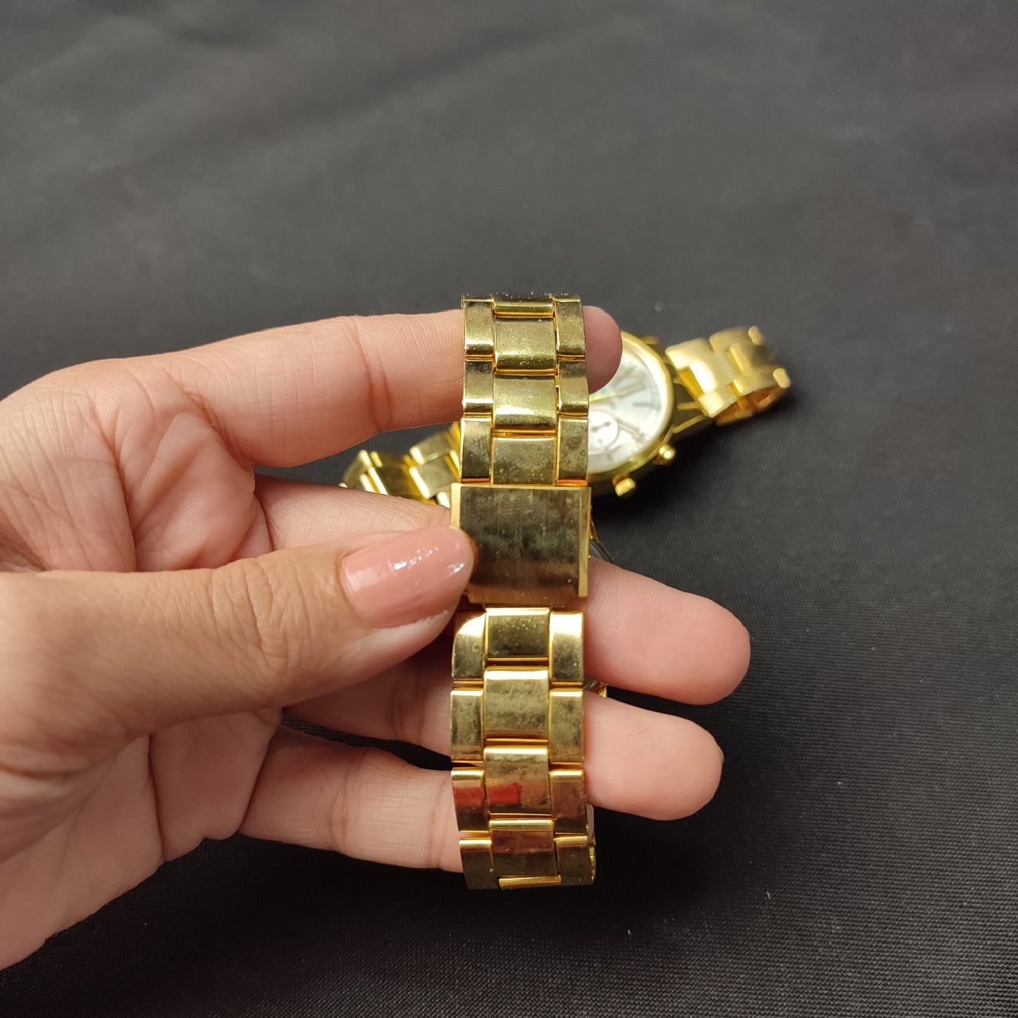Michael Kors 3 Gold Analog Couple Watch - Gold Hour Hand with MK Quality Box