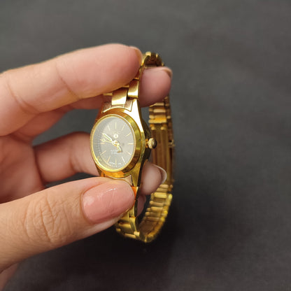 Seiko 5 Women's Gold Analog Watch - Green Hand with Regular Box