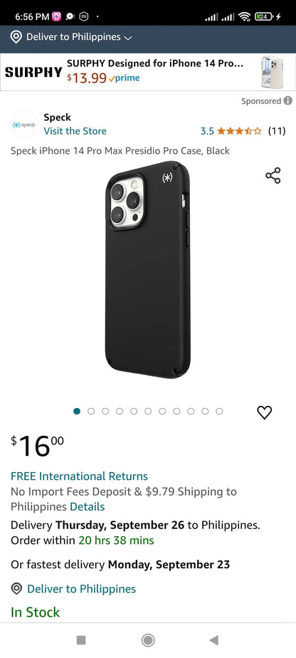 SPECK ( UNIT: IPHONE 13 PRO COLOR: PRESIDIO 2 GRIP GRAY)