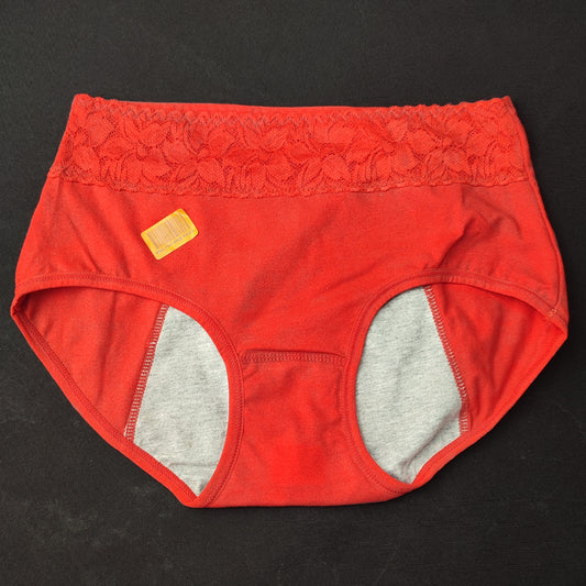 Leak-Proof Period Panties Women Menstrual Underwear (Red) - L