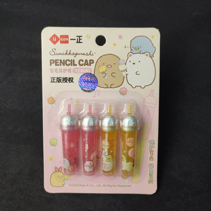 Sumikkogurashi Pencil Cap Set - Cute and Fun Pencil Caps for School and Office
