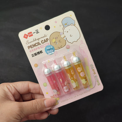 Sumikkogurashi Pencil Cap Set - Cute and Fun Pencil Caps for School and Office