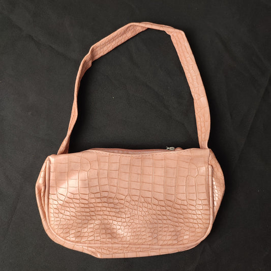 (OOUG3)Women PU Leather Crocodile Pattern Handbag Shoulder Crossbody Bag