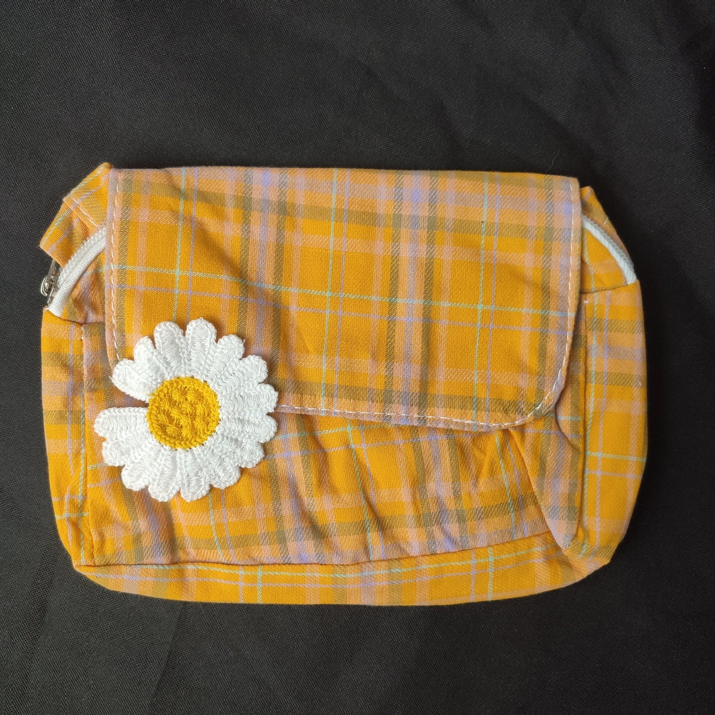 (ZWHGE)Women Daisy Plaid Canvas Shoulder Bags Handbag Messenger Bags