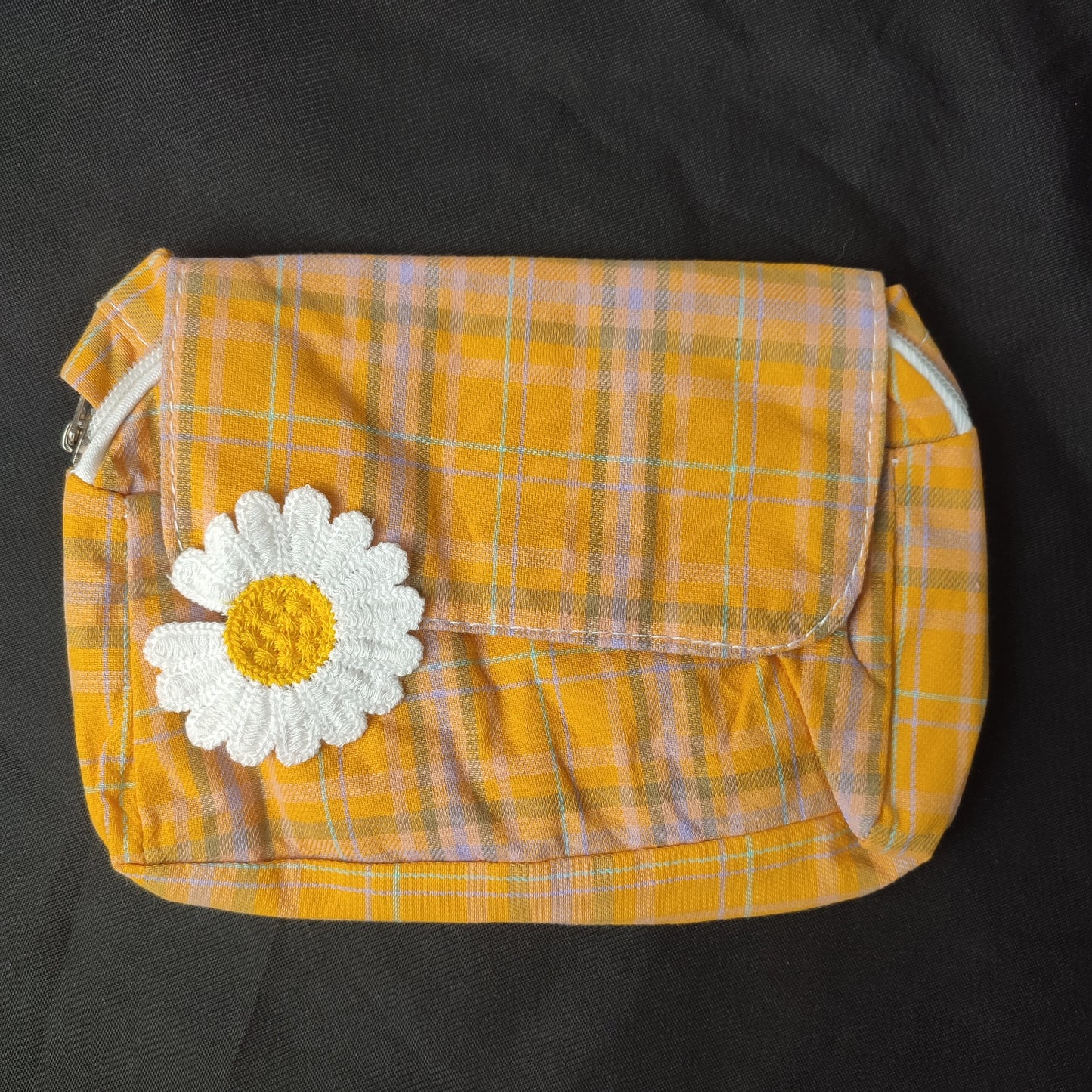 (ZWHGE)Women Daisy Plaid Canvas Shoulder Bags Handbag Messenger Bags