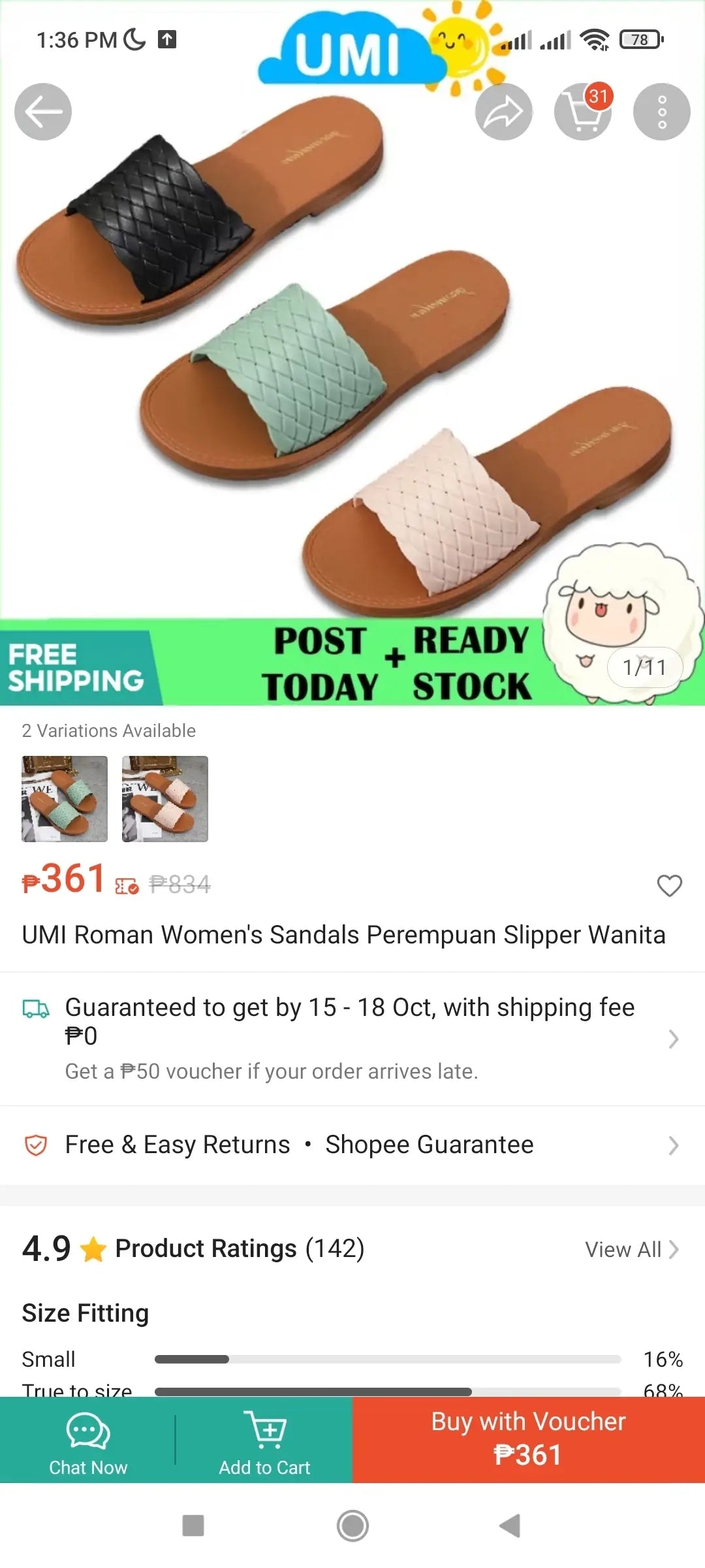 (TPMZ7)Slip Sandals Ladies Casual Thick Bottom Latest Imported Slippers (Size: 38)