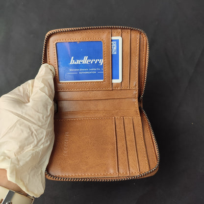 (VFSKTU)High Quality Men's Retro Leather Folded Wallet