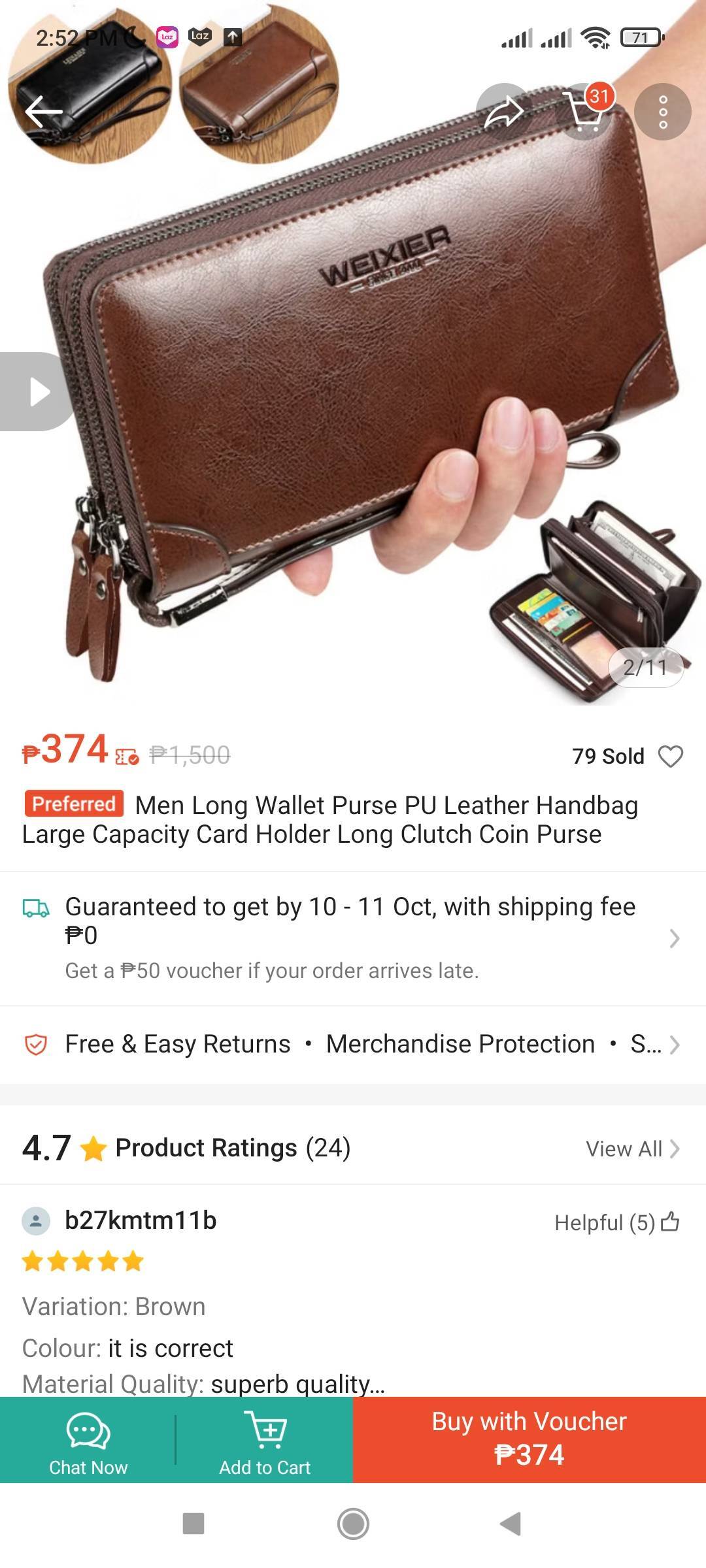 (LPRXPW)High Quality Men's Wallet Long Section of Imported Leather